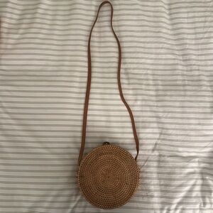 Free people rattan cross body purse